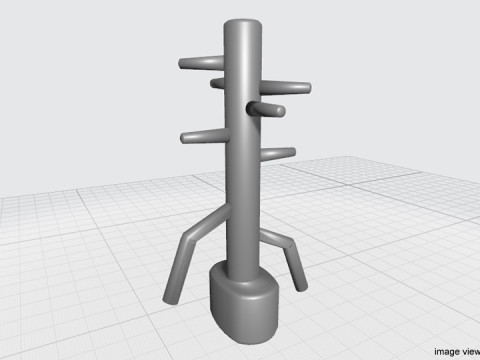 Training Equipment - Wooden Dummy 3Dモデル