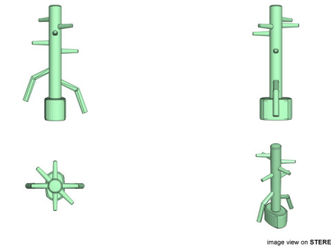 Training Equipment - Wooden Dummy 3Dモデル