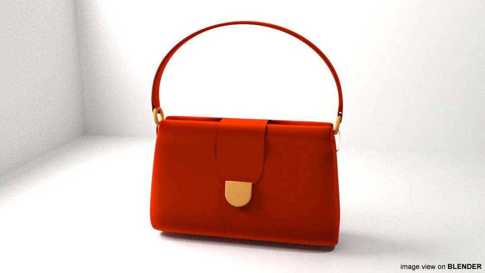 ハンドバッグ - タイプ 1 3Dモデル .c4d .max .obj .3ds .fbx .stl .blend