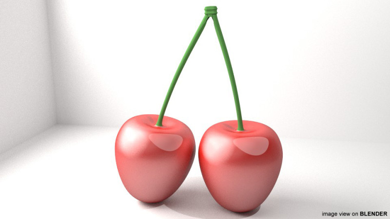 Fruit - Cherry Model 3D .c4d .max .obj .3ds .fbx .stl .blend 
