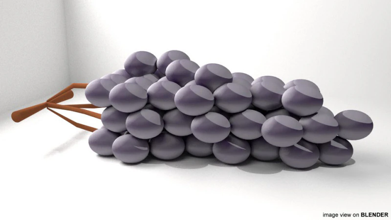 Fruta - Uva Modelo 3D .c4d .max .obj .3ds .fbx .stl .blend 