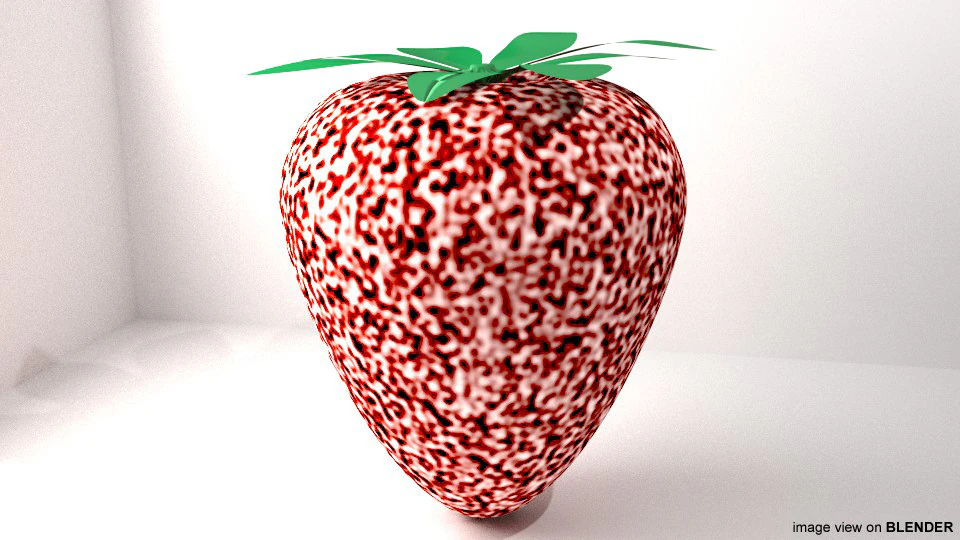 Fruit - Strawberry 3D Model .c4d .max .obj .3ds .fbx .stl .blend