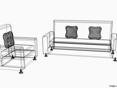 Sofa Set - Type 1 3Dモデル