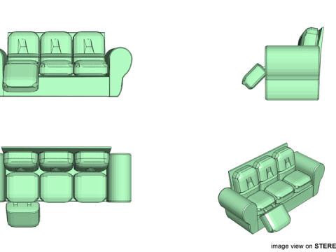 Sofa Set - Type 2 3D Model