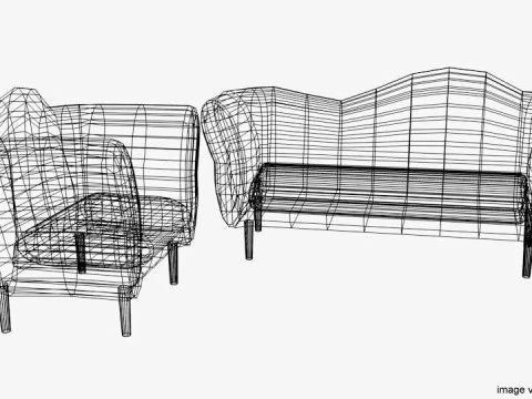 Sofa Set - Type 3 3D Model