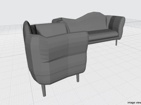 Sofa Set - Type 3 3D Model