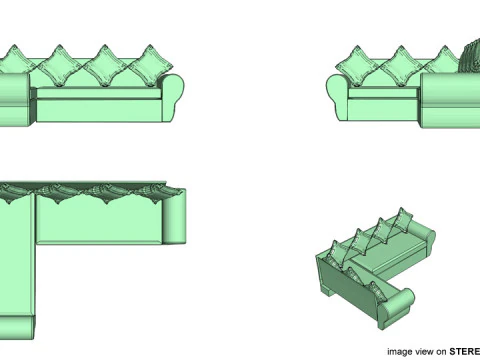 Sofa Set - Type 5 3D Model