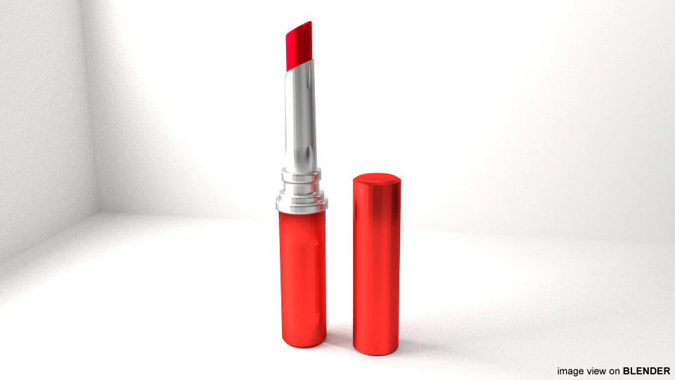Cosmetic - Lipstick Type 1 3D Model .c4d .max .obj .3ds .fbx .stl .blend 