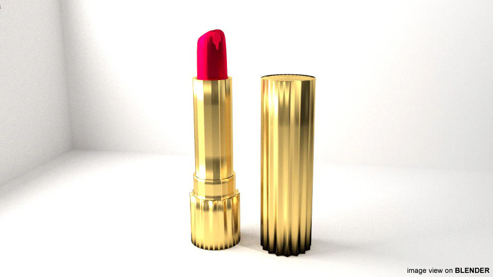 化粧品 - 口紅タイプ 2 3Dモデル .c4d .max .obj .3ds .fbx .stl .blend 