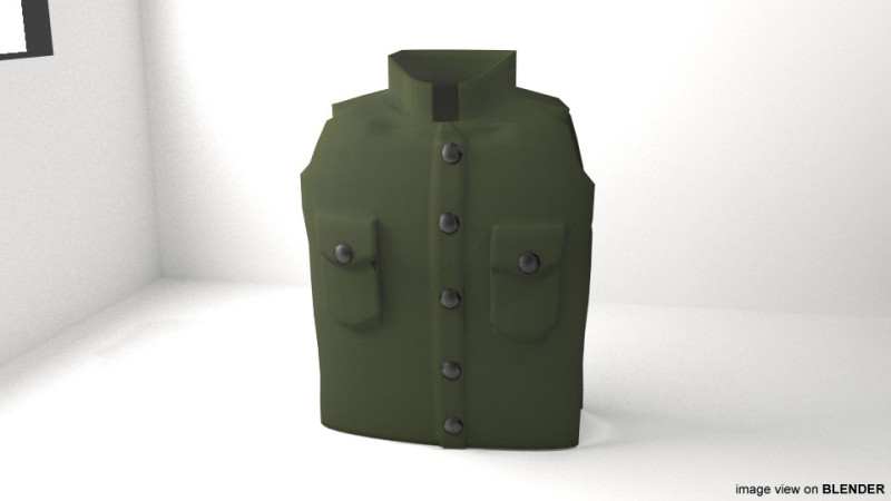 Armour Vest - Type 1 3D 모델 .c4d .max .obj .3ds .fbx .stl .blend 
