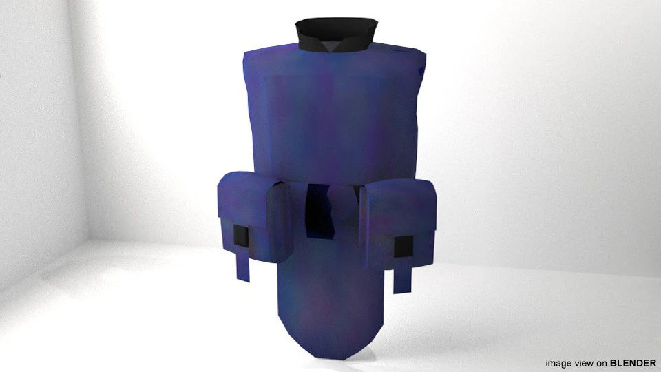 Armour Vest - Type 2 3D Model .c4d .max .obj .3ds .fbx .stl .blend 