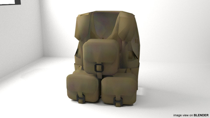 Armour Vest - Type 3 3Dモデル .c4d .max .obj .3ds .fbx .stl .blend 