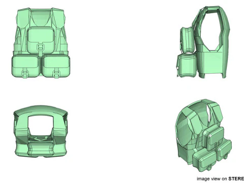Armour Vest - Type 3 3D Model