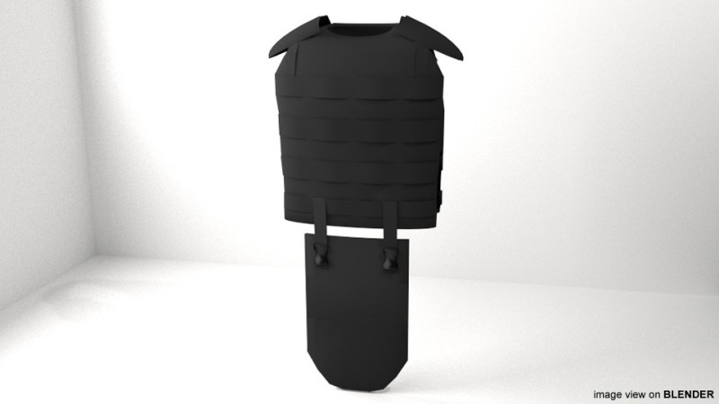 Armour Vest - Type 4 3D 모델 .c4d .max .obj .3ds .fbx .stl .blend