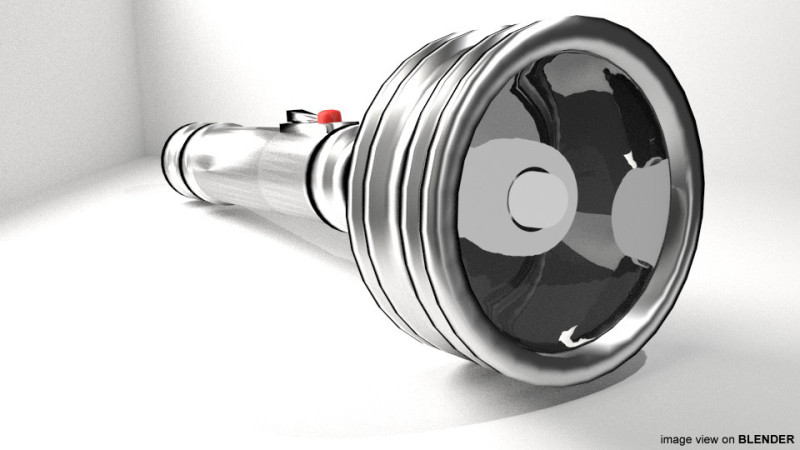 Flashlight - Type 1 3Dモデル .c4d .max .obj .3ds .fbx .stl .blend 