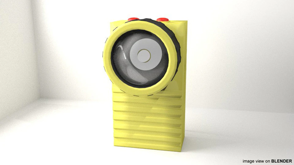 Flashlight - Type 2 3D Model .c4d .max .obj .3ds .fbx .stl .blend 