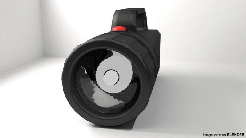 Flashlight - Type 4 3D Model .c4d .max .obj .3ds .fbx .stl .blend 