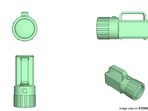 Flashlight - Type 4 3D Model