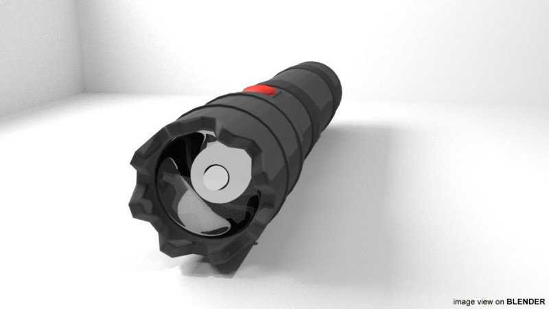 Flashlight - Type 5 3D-Modell .c4d .max .obj .3ds .fbx .stl .blend 