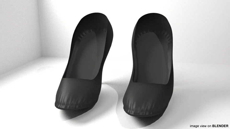 High-heeled Shoe - Type 1 3D Model .c4d .max .obj .3ds .fbx .stl .blend 