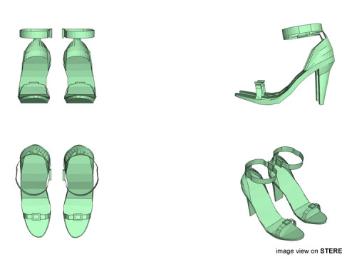 High-heeled Shoe - Type 2 3D Model