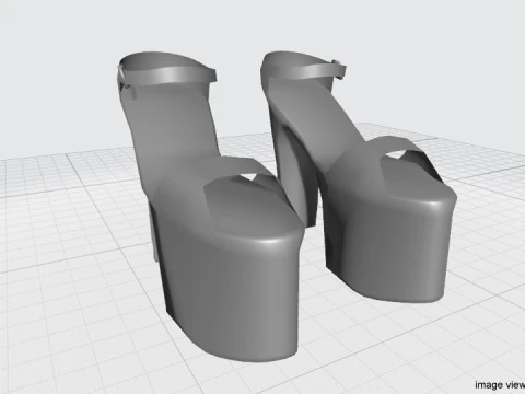 High-heeled Shoe - Type 5 3D Model