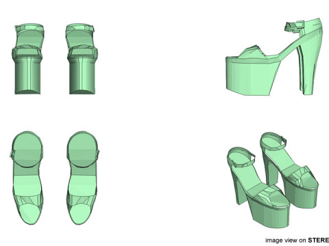 High-heeled Shoe - Type 5 3D Model