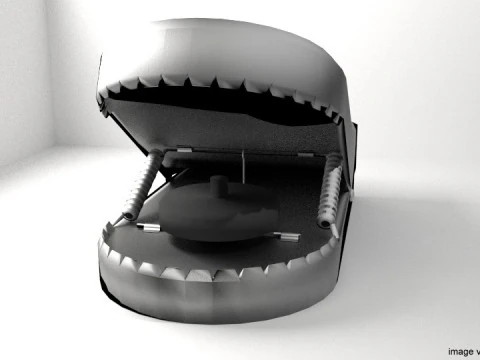Ловушка для животных &mdash; челюстная капкан 3D Модель