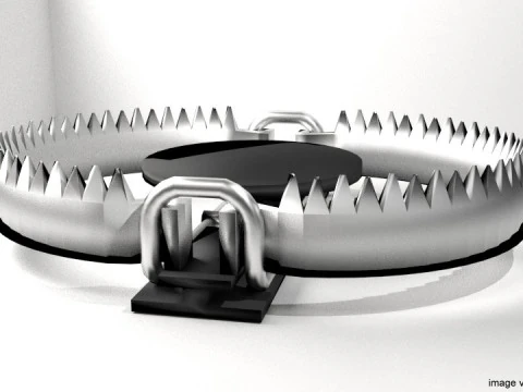 동물 덫 - 다리 잡는 덫 3D 모델