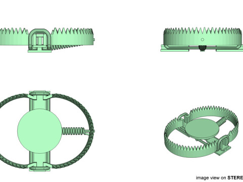Animal Trapping - Leg-hold trap 3D Model