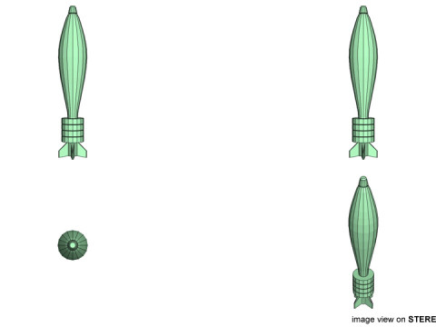 Mortar Ammo - Type 81mm 3D 모델