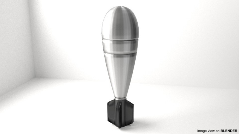 Mortar Ammo - Type M69 3D 模型 .c4d .max .obj .3ds .fbx .stl .blend 