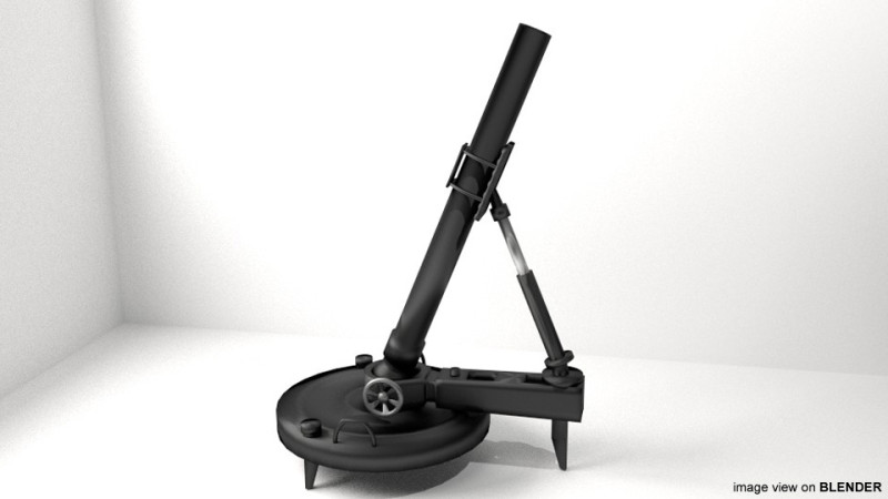 Mortar - Type 3 3D 모델 .c4d .max .obj .3ds .fbx .stl .blend 