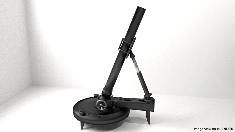 Mortar - Type 3 3D Model .c4d .max .obj .3ds .fbx .stl .blend 