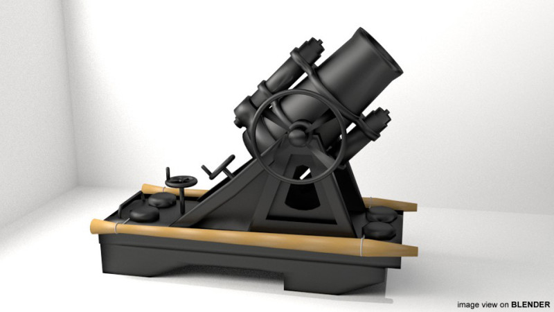 Mortar - Type 5 3Dモデル .c4d .max .obj .3ds .fbx .stl .blend 