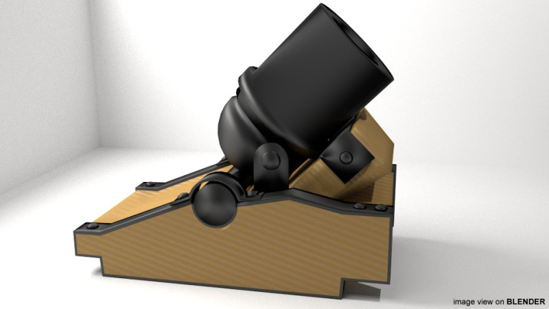 Mortar - Type 6 3Dモデル .c4d .max .obj .3ds .fbx .stl .blend 