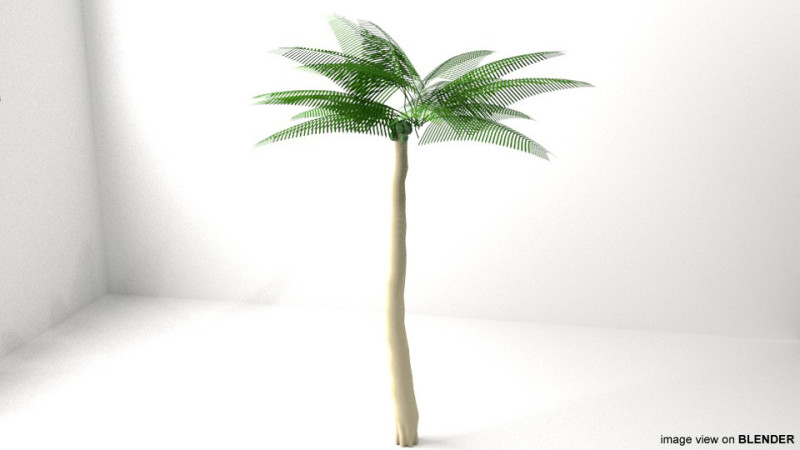 Palm Tree - Coconut 3Dモデル .c4d .max .obj .3ds .fbx .stl .blend 