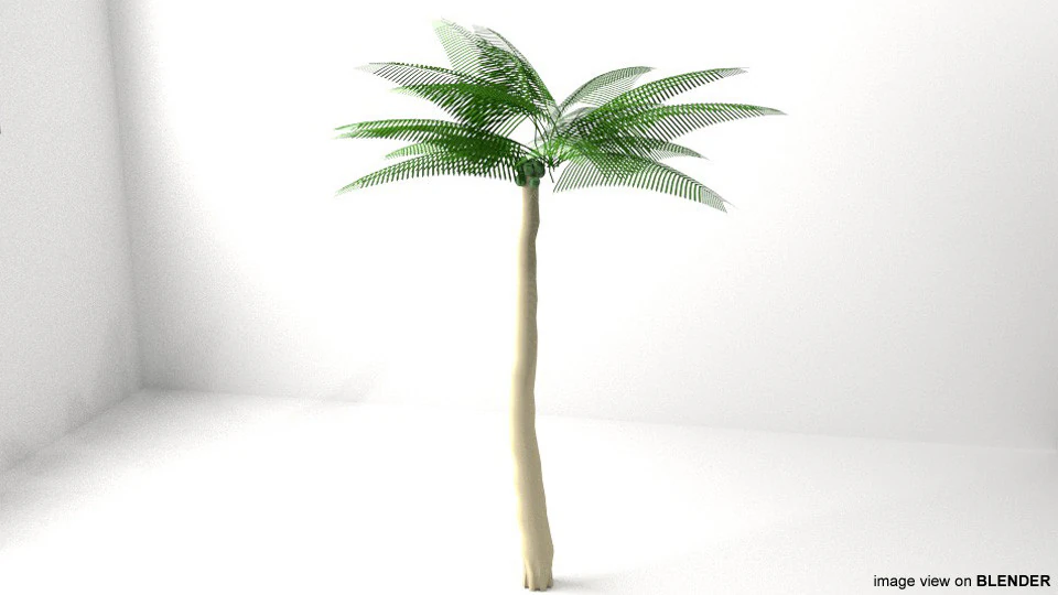 ヤシの木 - ココナッツ 3Dモデル .c4d .max .obj .3ds .fbx .stl .blend