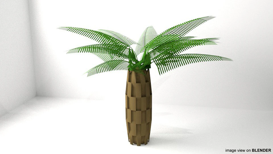 Palm Tree - Oil 3D Model .c4d .max .obj .3ds .fbx .stl .blend 