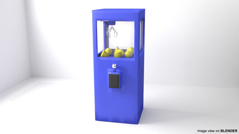 Claw Machine Model 3D .c4d .max .obj .3ds .fbx .stl .blend 