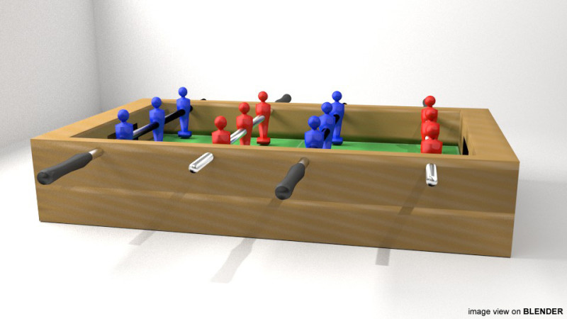 Soccer Table 3Dモデル .c4d .max .obj .3ds .fbx .stl .blend 