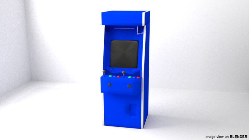 Arcade Video Machine 3D Model .c4d .max .obj .3ds .fbx .stl .blend 