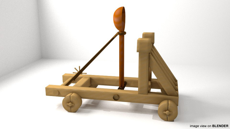 Catapult 3Dモデル .c4d .max .obj .3ds .fbx .stl .blend 