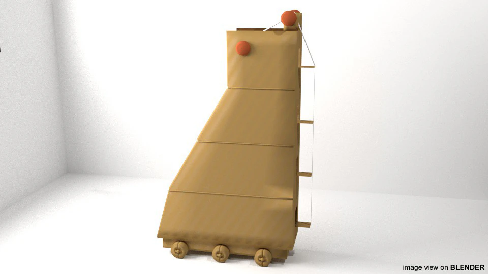 Siege Tower 3D Model .c4d .max .obj .3ds .fbx .stl .blend 