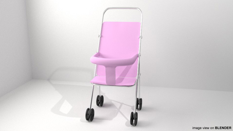 Baby Stroller 3Dモデル .c4d .max .obj .3ds .fbx .stl .blend 