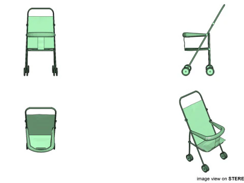 Baby Stroller 3D Model
