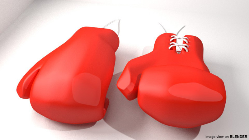 Boxing Gloves 3D Model .c4d .max .obj .3ds .fbx .stl .blend 