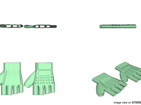 Fitness Gloves 3D Модель