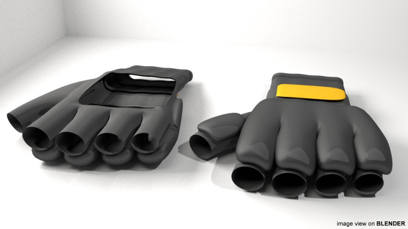 MMA Gloves 3D Модель .c4d .max .obj .3ds .fbx .stl .blend 