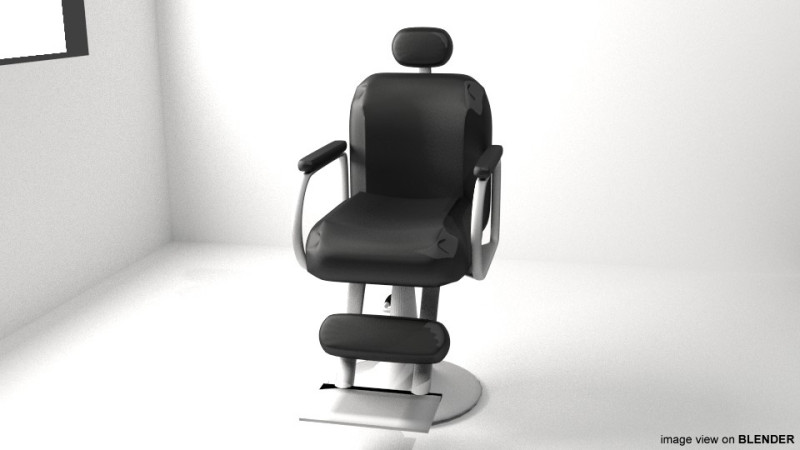 Barber Equipment - Chair 3Dモデル .c4d .max .obj .3ds .fbx .stl .blend 